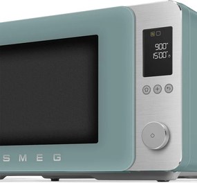 Cuptor cu microunde combinat cu aer cald SMEG Collezione MOC02EGMEU, 900 W, 27 l, 25 de programe, închidere lină, setări personalizate, verde