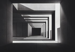 Fototapet - Tunel Pătrat (147x102 cm)