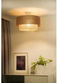 Lustră aplicată Duolla YUTE BOHO 1xE27/15W/230V d. 45 cm maro/gri