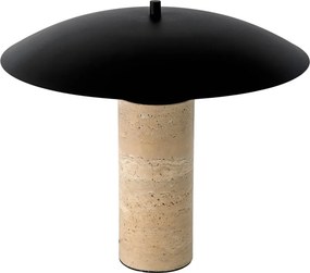 Lampa de masa din otel negru si marmura portelanata