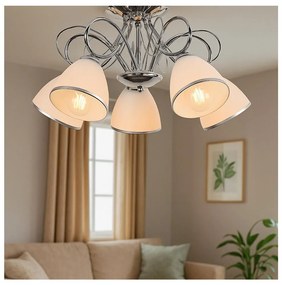 Brilagi - Lustră aplicată FRED 5xE27/60W/230V Ø 59 cm crom lucios