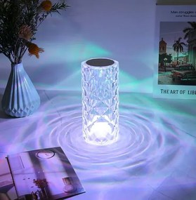 Lampă tactilă LED din cristal  cu 16 culori