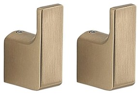 Gedy - Set de 2 cârlige de perete PIRENEI, auriu mat
