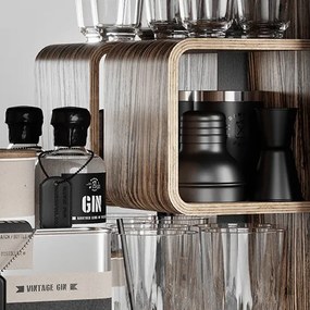 Dulap de baie / canistră  - Bathroom Cabinet, Rose, 6 variante - Danish Fuel Variantă: Zebrano
