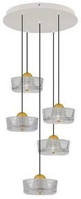 Lustra cu 5 pendule LED design modern KEROS