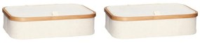 Set 2 organizatoare textile Hübsch Bamboo, bej