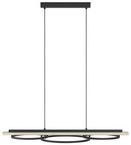 Eglo 901714-LED Lustră reglabilă BOYAL 2xLED/12,5W/230V+LED/15,5W bej/negru