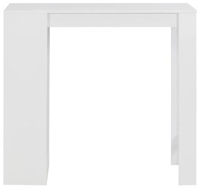Masa de bar cu raft, alb, 110 x 50 x 103 cm 1, Alb