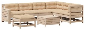 3250568 vidaXL Set mobilier de grădină cu perne, 8 piese, lemn masiv de pin