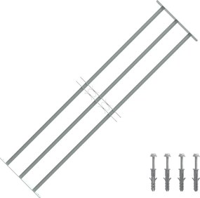 vidaXL Grilaj de siguranță pentru ferestre cu 3 bare transversale 1000-1500mm