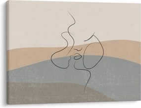 Tablou - Sărut de linie de artă (70x50 cm)