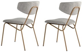 Set de scaune de sufragerie Nancy Grey and Gold, 2buc.
