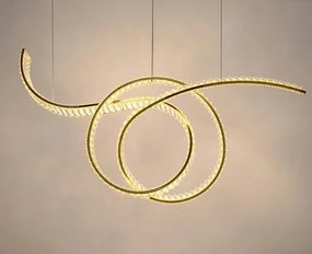 Lustra LED moderna design deosebit CHARMES 120 auriu
