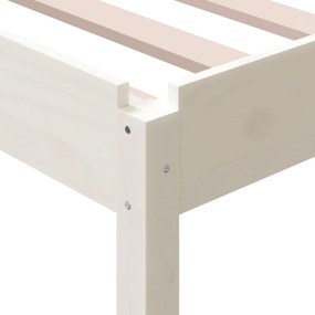 Pat stivuibil, alb, 75x190 cm, lemn masiv de pin Alb, 75 x 190 cm
