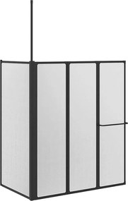 vidaXL Paravan de duș Alb 120 x 70 x 137 cm Aluminiu