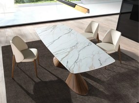 Scaun Lux tapitat cu piele sintetica Cream