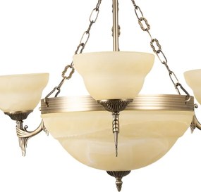 BRILAGI - Lustru suspendat pe lanț DAHLIA 6xE27/40W/230V diam. 74 cm alamă