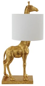 Veioză aurie cu abajur textil (înălțime 70 cm) Silas – Bloomingville