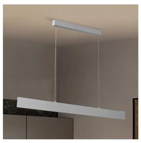 Lustră LED dimabilă pe cablu Brilagi SLIMLINE LED/40W/230V 3000-6000K argintiu + telecomandă