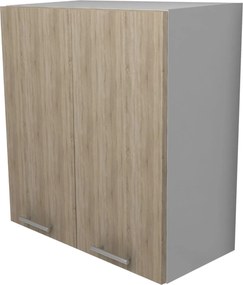Corp Superior Lecce, 2 Usi, Stejar Sonoma/Alb, 60 x 30 x 65 cm