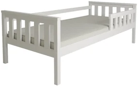 Pat pentru copii MONTY 90 x 200 cm, alb Saltea: Saltea Somnia 18 cm, Somiera: cu somiera din lamele