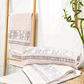 Prosop din fibra de bambus crem deschis, BAMBOO