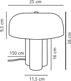 Lampa de masa design scandinav minimalist Sandro galben