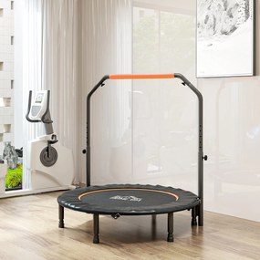 HOMCOM Trampolin Fitness Mini Pliabil de 45", cu Mâner Reglabil cu Spumă, Portocaliu | Aosom Romania