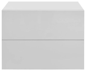 Noptiera 40x29x30 cm cu 2 sertare, alba