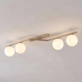 Plafonieră NATON 4xE14/10W/230V bej/albă