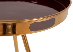 Masuta de cafea rotunda din metal Morrison 38x38x44,5 cm mov/auriu