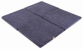 Saltea de joacă pentru copii albastru prăfuit 120x120 cm – Meowbaby