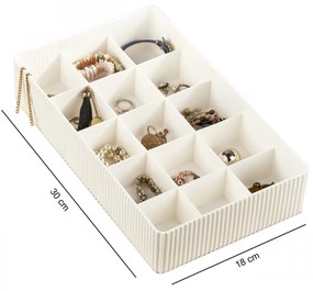Cutie de bijuterii ORG Ecru 30x18x6.5 cm