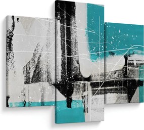Tablou - Abstract turcoaz (90x60 cm)