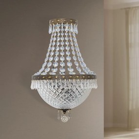 Aplica de perete cristal SCHOLER, EMPIRE CRYSTAL antique patina
