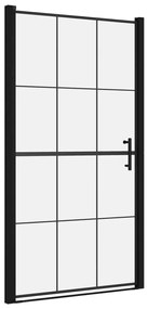 Usa de dus, negru, 100 x 178 cm, sticla securizata 100 x 178 cm