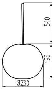 Pendul LED reîncărcabil de exterior Kanlux 38032 STONO LED/1W/3000 mAh IP54