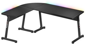 Masă PC de colț Hyperion 6.0 (negru + multicolor) (cu iluminat LED). 1087515