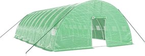 vidaXL Seră cu cadru din oțel, verde, 60 m², 10x6x2,85 m