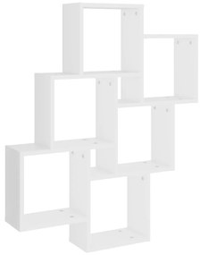 807169 vidaXL Raft de perete cub, alb, 78x15x93 cm PAL