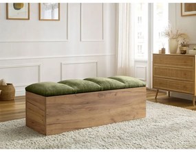 Bancă verde/în culoare naturală Kumo – Bobochic Paris