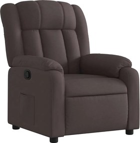 vidaXL Fotoliu rabatabil, maro închis, material textil