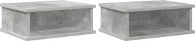 vidaXL Noptieră 2 pcs Gri din beton 40 x 31 x 15 cm Lemn compozit