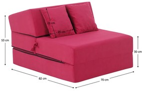 Scaun pliant/saltea PELOS, roză închis