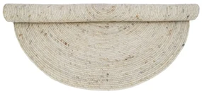 Covor crem reversibil, țesut manual, rotund din amestesc de lână ø 160 cm Neethu Avoine L – Nattiot