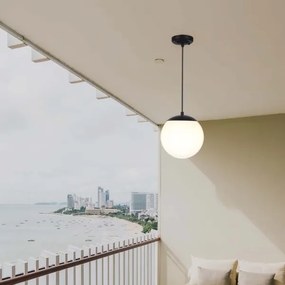 Lustră de exterior pe lanț 1xE27/60W/230V IP44 negru