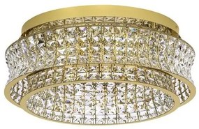 Lustra aplicata LED auriu, cristale sticla CELYSIA 60cm