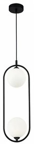 Lustra / Pendul design modern cu 2 surse de lumina Ring negru MYMOD013PL-02B