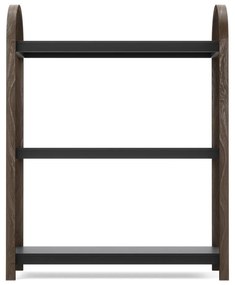 Etajeră neagră/în culoare naturală cu aspect de lemn de nuc 72x90 cm Bellwood – Umbra