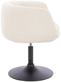 HR333N Scaun Boucle Crem cu Bază Neagră
